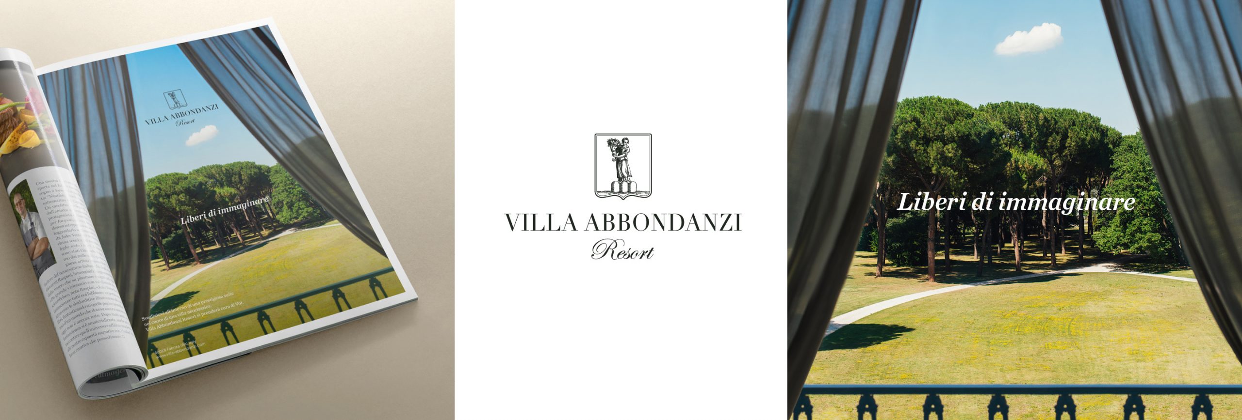 Villa Abbondanzi Resort Branding e advertising comunicano i valori di una struttura di lusso