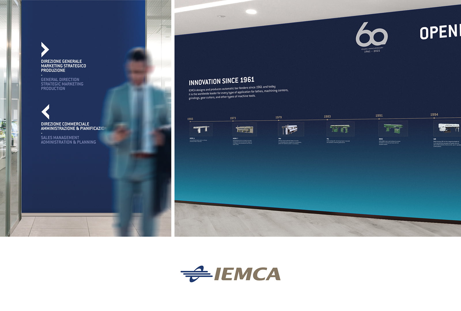 Bucci Industries Segnaletica e comunicazione per il brand Iemca