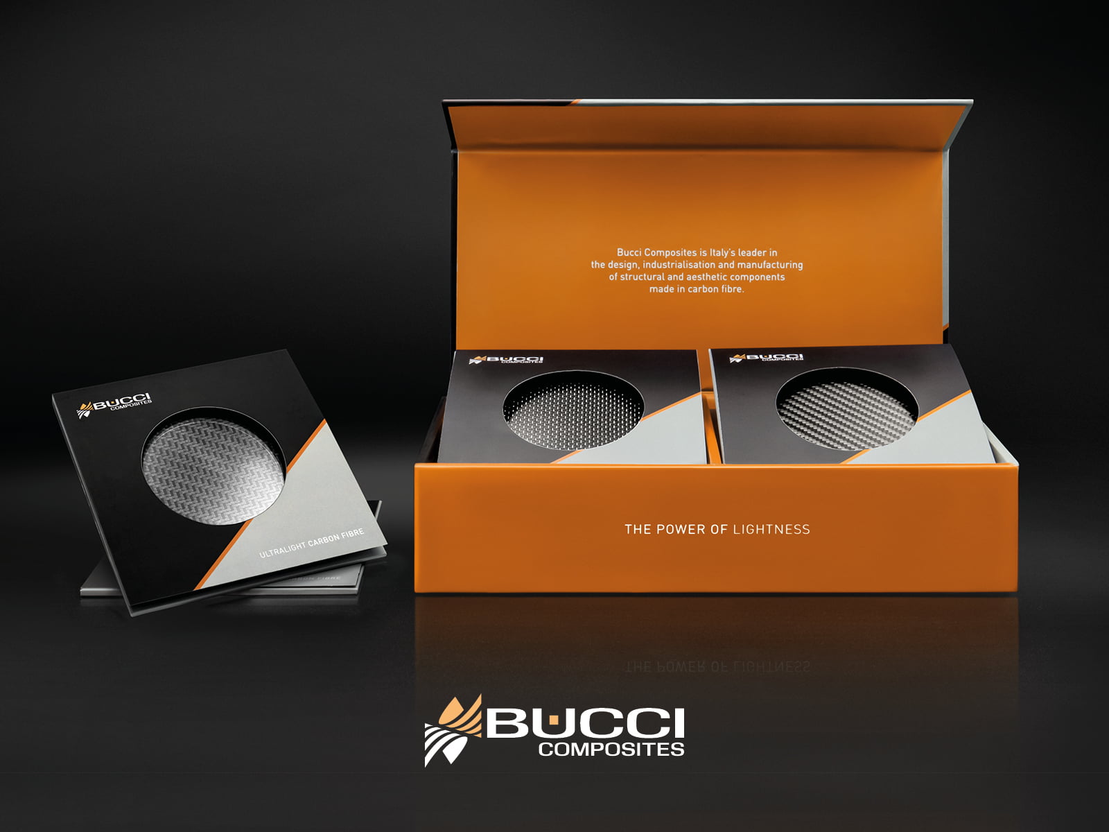 Bucci Composites Packaging design per comunicare l’engineering del carbonio